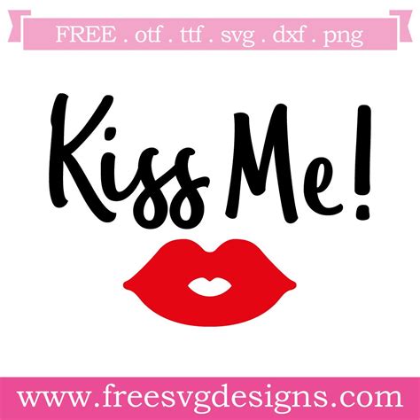 Digital Prints Prints Kiss Lips Svg Valentine Day Svg Cut Files Svg Dxf