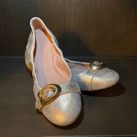 Coach Shoes Coach Metallic Gold Stanton Ballet Flats Poshmark