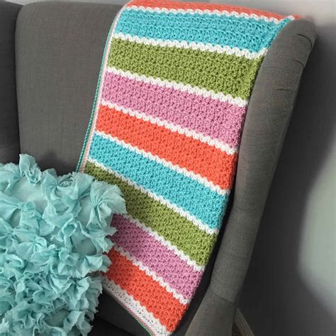 V Stitch Blanket Crochet Pattern Daisy Cottage Designs