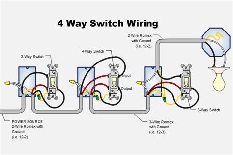 4 Way Switch Wiring Schematic Diagram Board