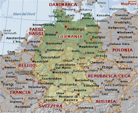 Cartina Geografia Della Germania E La Sua Geografia