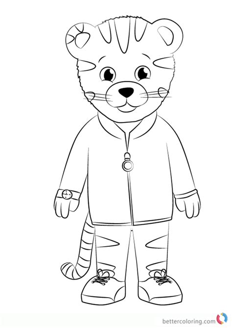 Daniel The Tiger Coloring Page