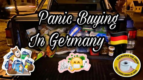 With a disease that's highly infectious and can turn deadly, this epidemic violates a sense of control in fundamental ways. Panic Buying in Germany 🦠 - YouTube