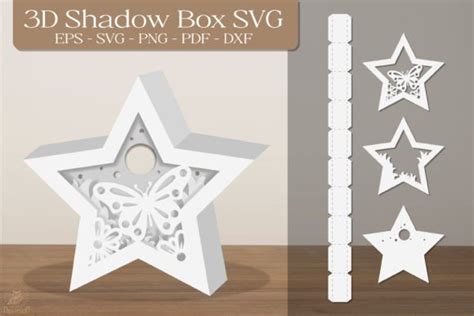 Shadow Box 3D SVG Files | Printable 3D Shadow Box SVG Images - Creative