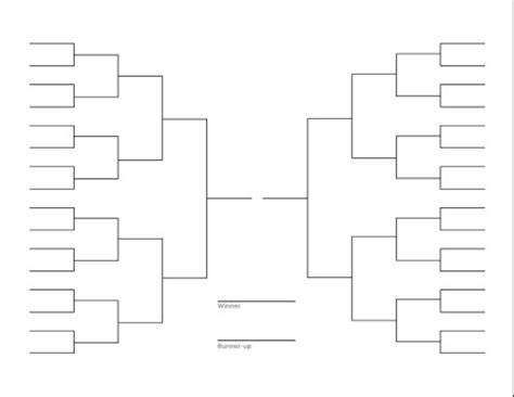 32 Team Tournament Bracket Single Elimination 12x18 Etsy Australia