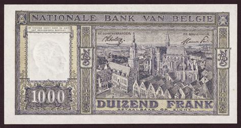 Belgium 1000 Francs Banknote 1945 King Albert Iworld Banknotes And Coins