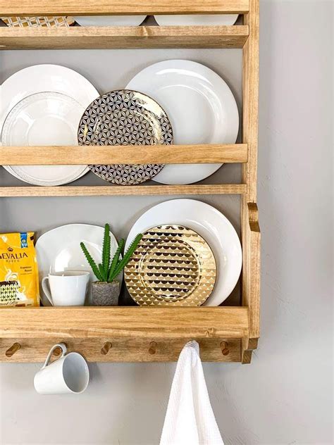 10 best dish racks of 2021, according to cleaning and kitchen experts. DIY Plate Rack (With images) | Diy plate rack, Plate racks, Plate rack wall