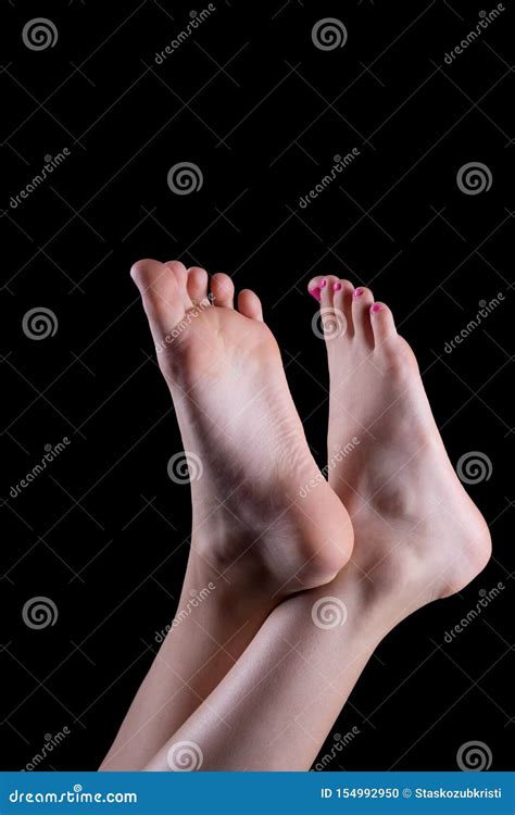 Bare Feet Girl Soles Stock Photo Image Of Pretty Black 154992950