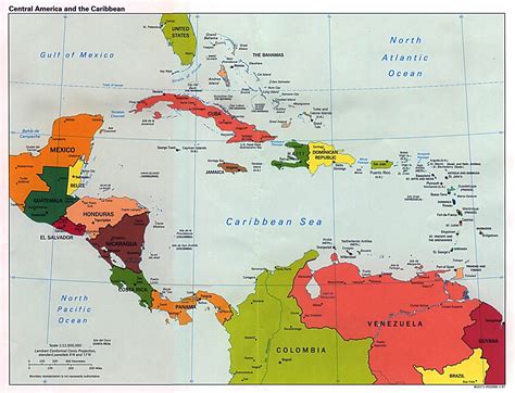 Mapa Grande Política Detallada De América Central Con Las Capitales Y