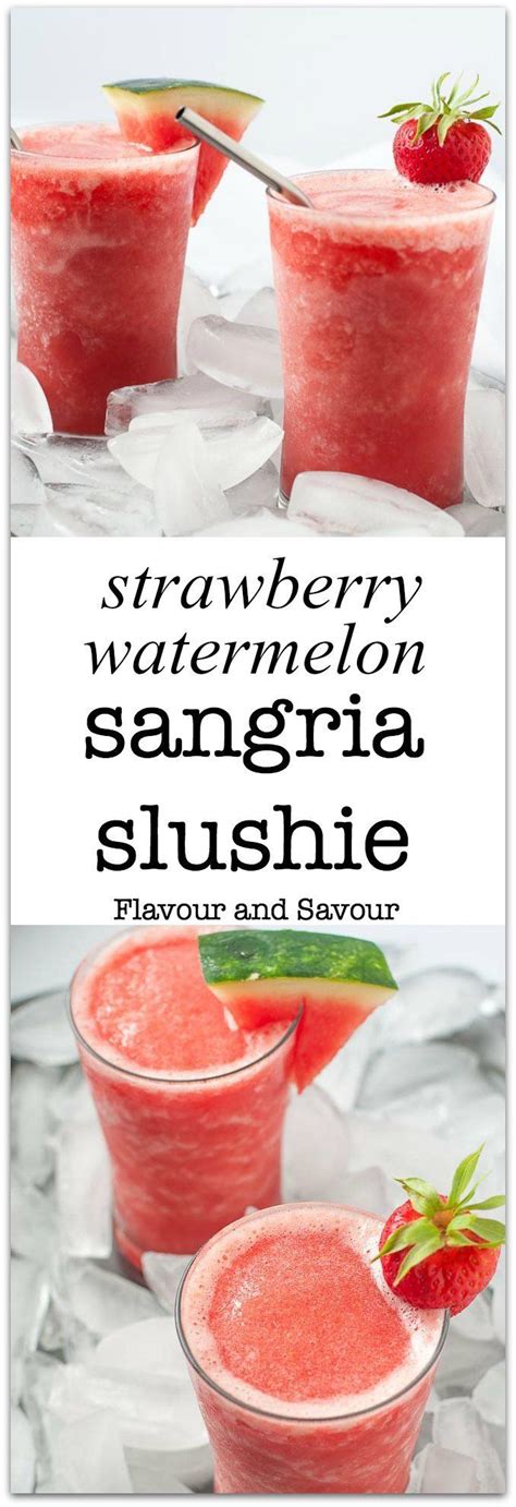 Strawberry Watermelon Sangria Slushie Flavour And Savour Recipe