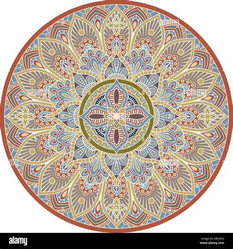 Pattern Motif Mandala Art Ornament Design Element Stock Vector Image