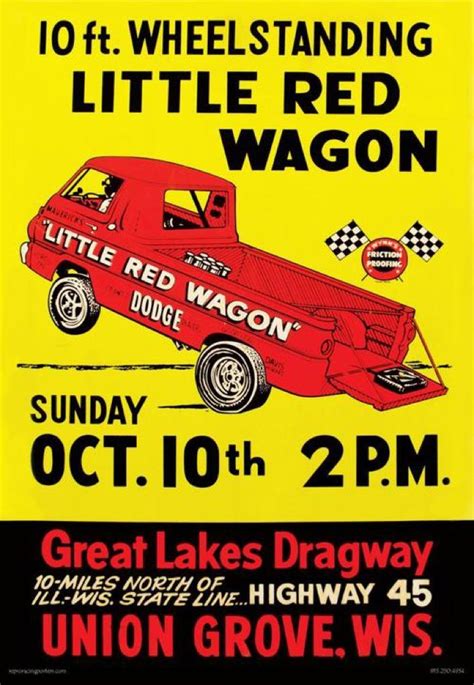 Bill Maverick Goldens Famous Little Red Wagon Racing Posters