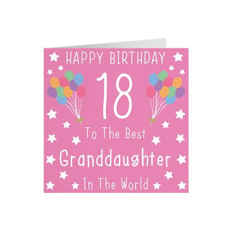 Granddaughter 18th Birthday Card Happy Birthday 18 To Etsyde