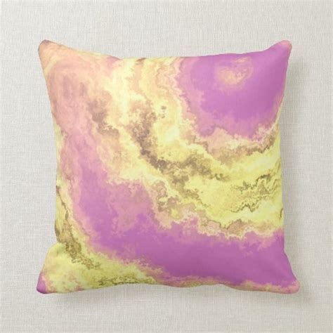 Agate Pink And Gold Throw Pillows Zazzle