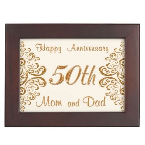 Read customer reviews & find best sellers. 50th Anniversary Keepsake Box for Mom and Dad | Zazzle.com ...
