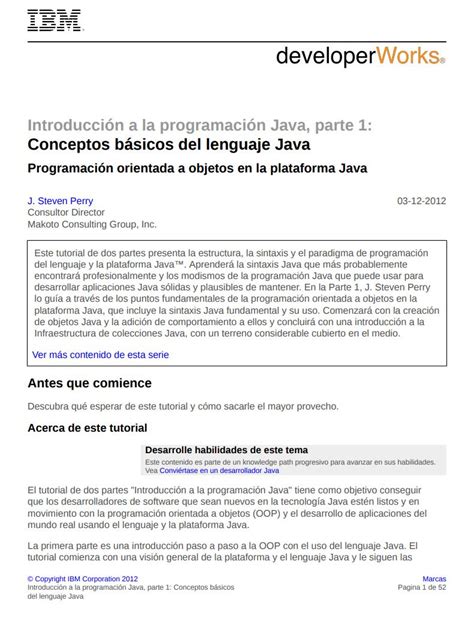 Pdf De Programación Introducción A La Programación Java Parte 1