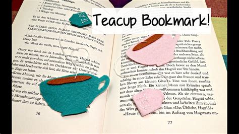 Diy Cute Felt Tea Cup Bookmark The Corner Of Craft In 2020 Felt