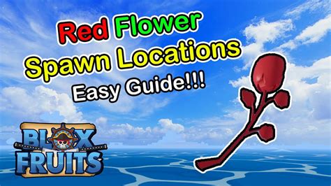 Red Flower Spawn Locations Blox Fruits Beginner S Guide Youtube