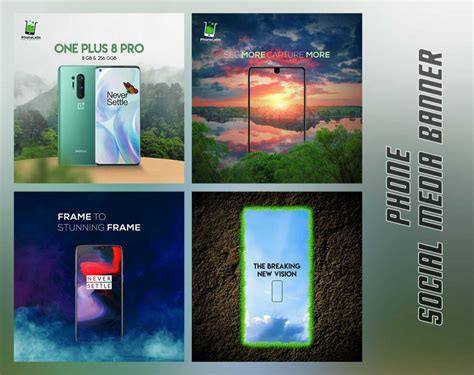 4 Free Phone Promotion Social Media Banners Template Bundle Indiater