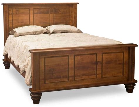 Solid Wood Brown Maple Bed Frame Amish Handcrafted Bedroom Furniture