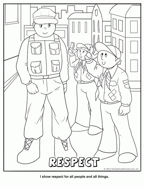 Being Respectful Coloring Worksheet Coloring Pages