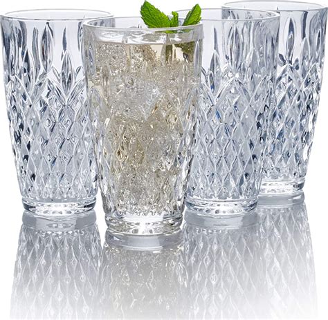 Bar Tools And Drinkware Mikasa Ryland Highball Glass 15 75 Ounce Set Of 4 5153003 Highball Glasses