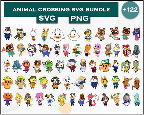 122 Animal Crossing Svg Bundle Animal Crossing Svg Cartoon Svg Png