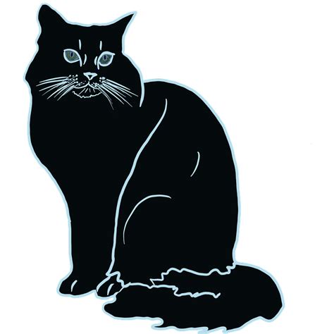 Download Black Cat Drawing Art Cat Royalty Free Stock Illustration