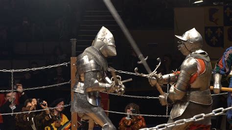 Two Medieval Knight Fighting In Arena With Stock Footage Sbv 309870892