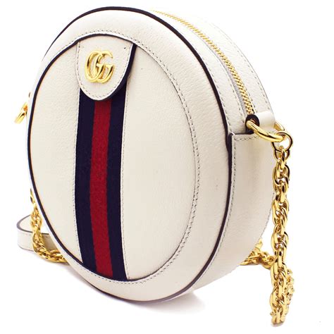 Gucci Ophidia Mini Round Shoulder Bag White Stylishtop