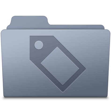Tag Folder Graphite Icon Smooth Leopard Iconpack Mcdo Design