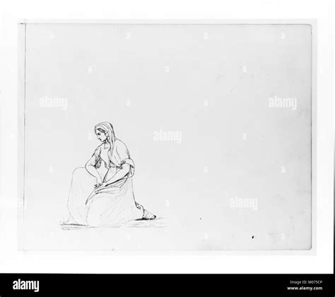 Kneeling Female Figure From Sketchbook Met 266088 Stock Photo Alamy