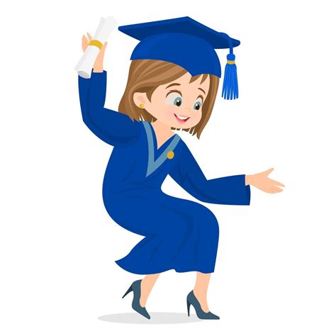 Very Happy Woman On Her Graduation Day University 1967133 Vector Art At