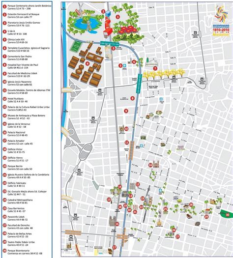Mapa Del Centro De Medellin Mapas Feliz Día De Cumpleaños Mapa Ciudad