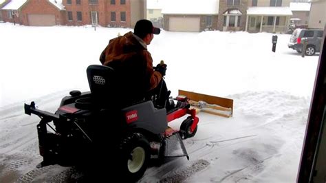 Snow Plow For Zero Turn Mower Homemade Project Youtube