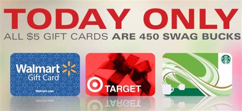 Maybe you would like to learn more about one of these? SwagBucks: $5 Walmart & Target Gift Card Only 450 Swagbucks (Reg. 500 Swagbucks) | Kollel Budget