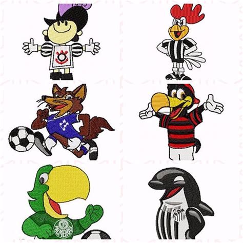 matriz de bordado mascotes de times brasileiros openlier