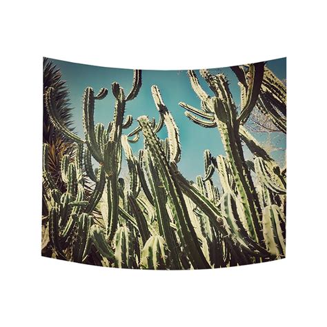 Cactus Tapestry Wall Hanging And Cactus Plant Printed Tapestry Cactus