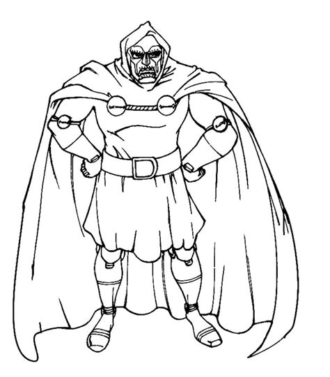 Coloring Pages Coloring Pages Doctor Doom Printable For Kids