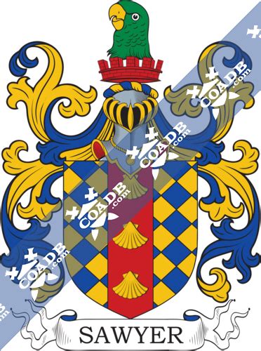 Sawyer Family Crest, Coat of Arms and Name History