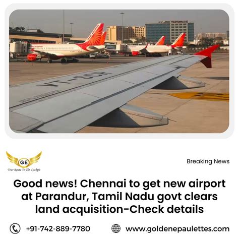Exciting Development Chennai To Welcome A New Airport In Parandur As