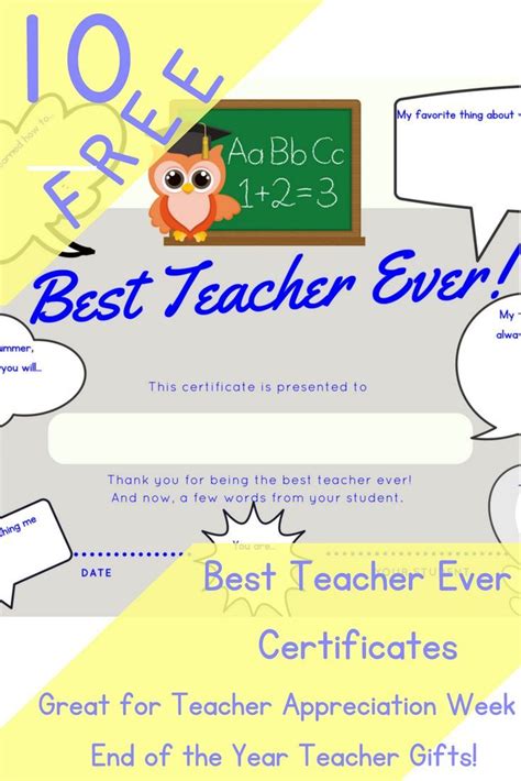 These Best Teacher Certificates Are Perfect For Teacher Appreciation