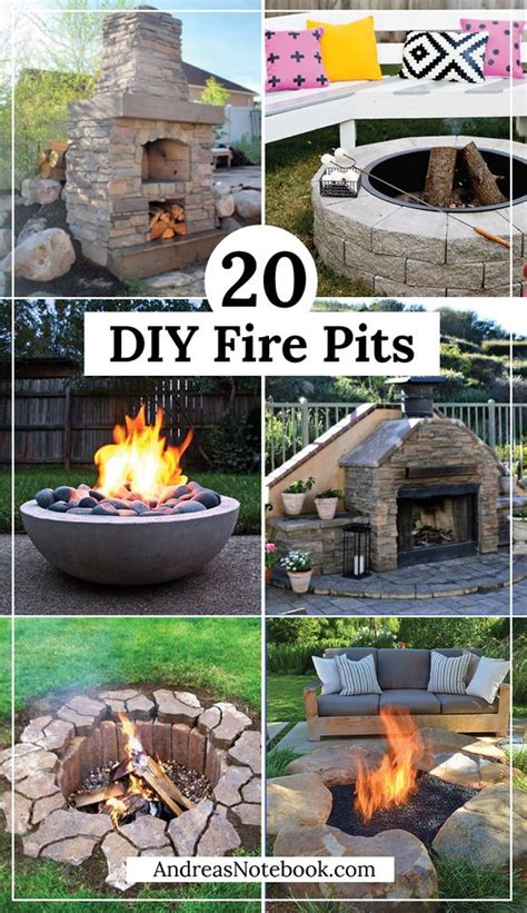 20 Diy Fire Pit Tutorials Outdoor Spaces Pinterest