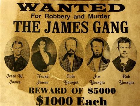 Jesse James Gang From The Book Mamaw Old West Outlaws Famous