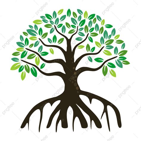 Mangrove Tree Vector Png Images Mangrove Tree With Colorful Leaves