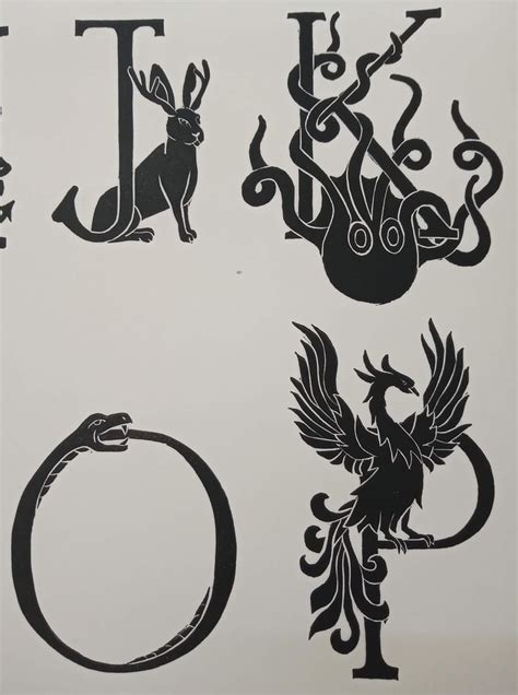 Mystical Creature Alphabet Poster By Maria Quintin Spike Print Editions