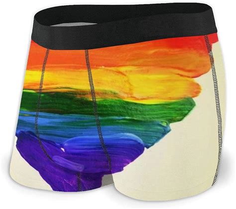 LAOLUCKY Heart Shaped Gays Lesbians LGBT Pride Men S Boxer Briefs With