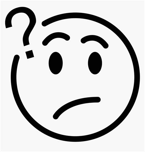 Confused Face Clipart Black And White Hd Png Download Transparent