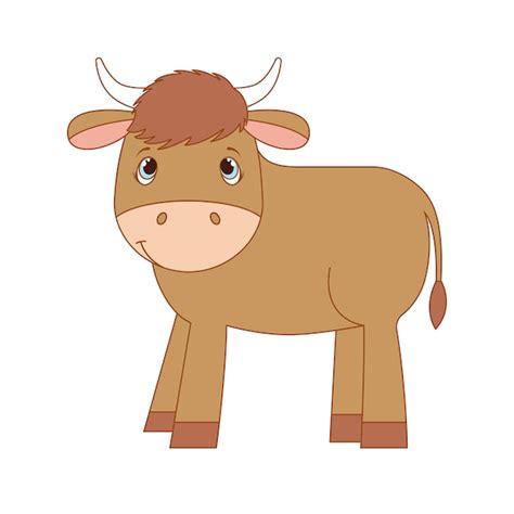 Premium Vector Cute Ox Cartoon Isolated Vector Illustration