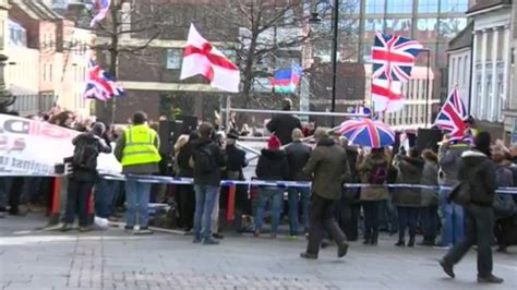 Anti Islamisation Group Pegida Uk Holds Newcastle March Bbc News